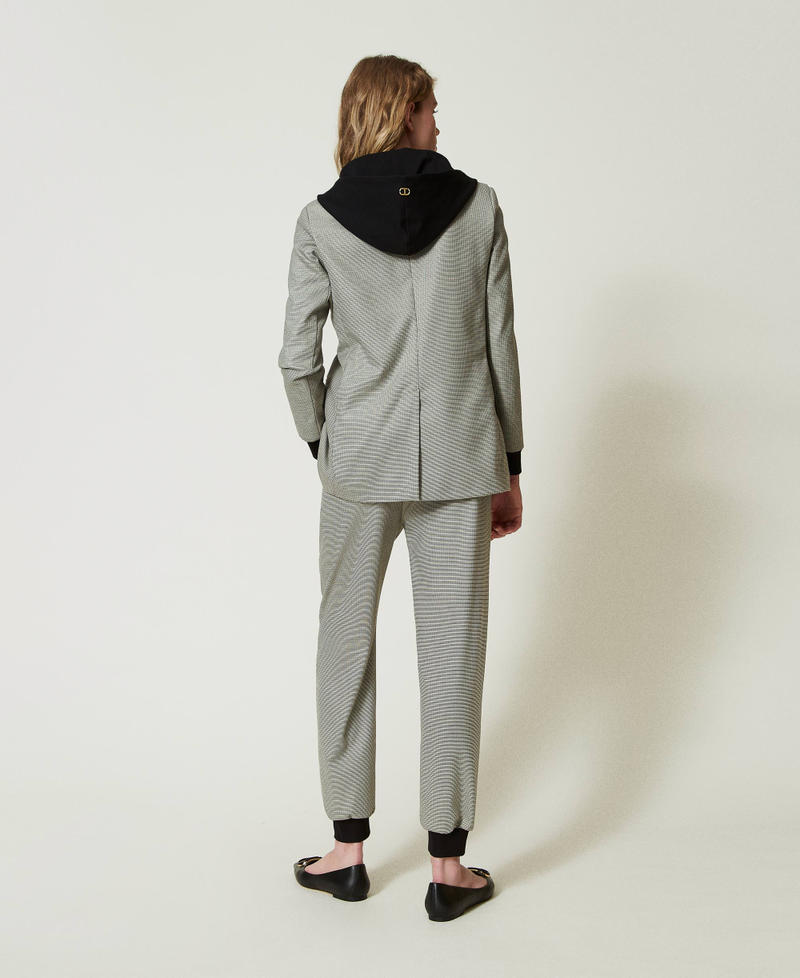 Scee By Twin Set Pantaloni Joggers In Pied De Poule