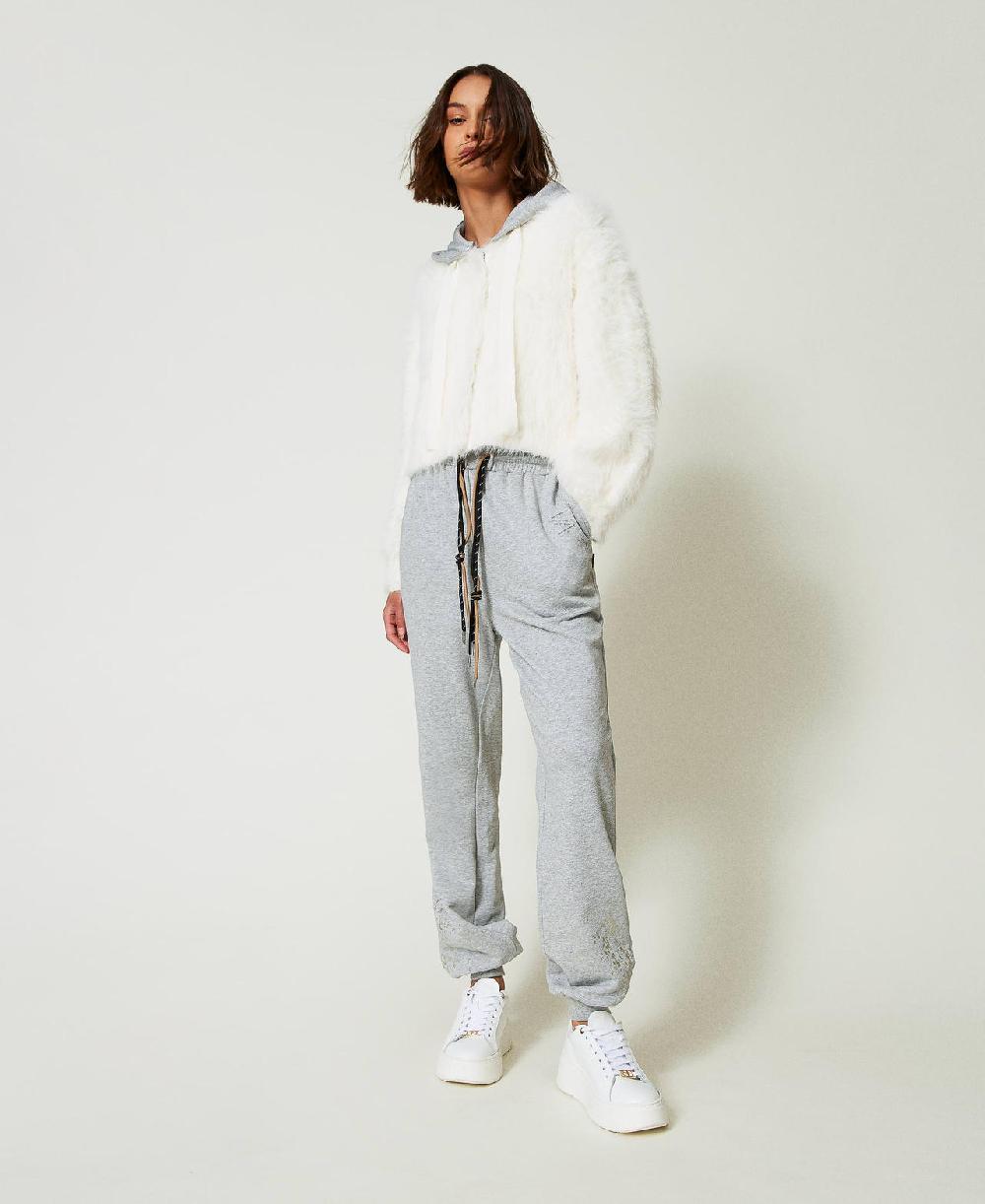 Scee By Twin Set Pantaloni Joggers MYFO Con Stampa Glitter