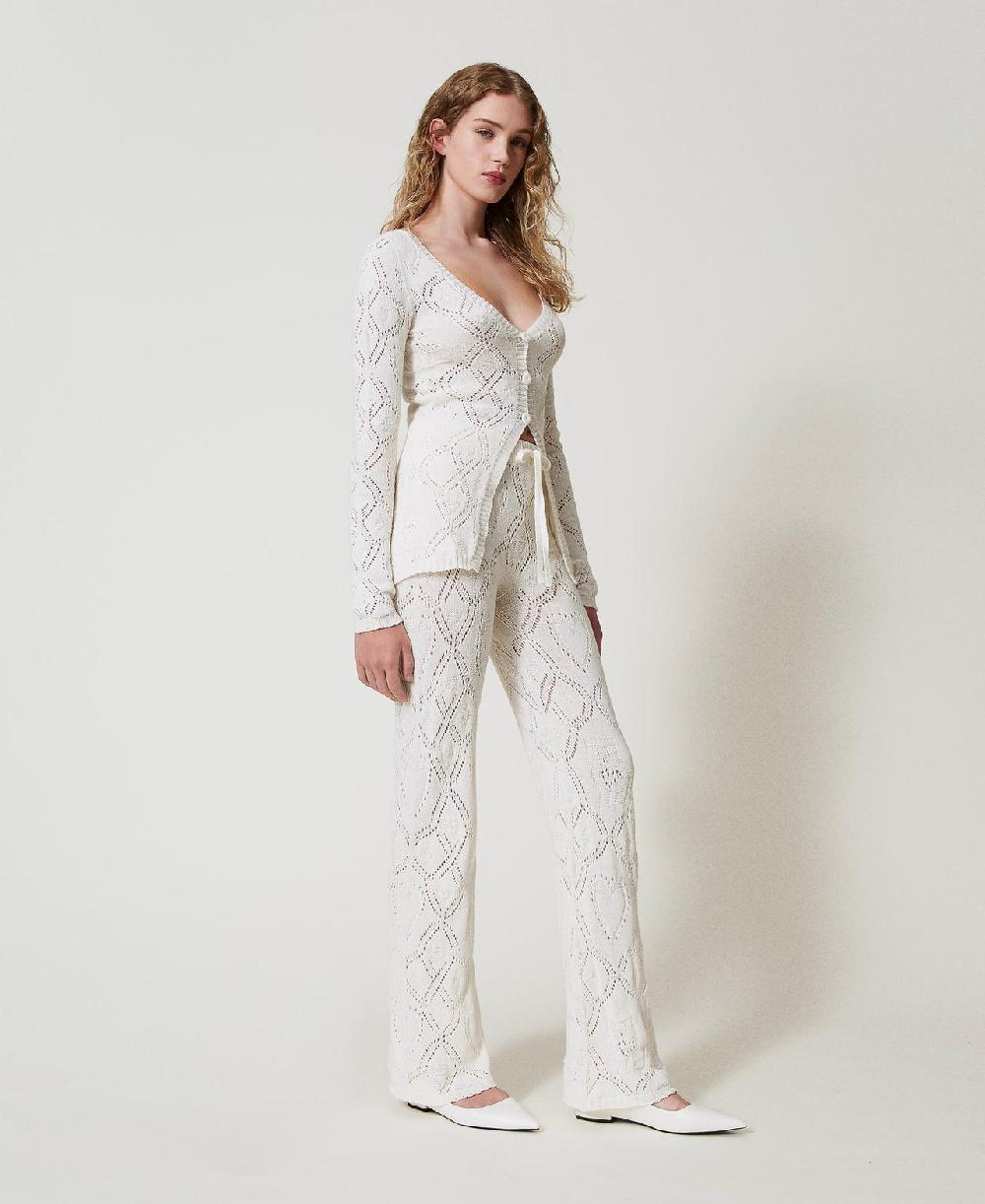 Scee By Twin Set Pantaloni Seamless In Filato Treeblend