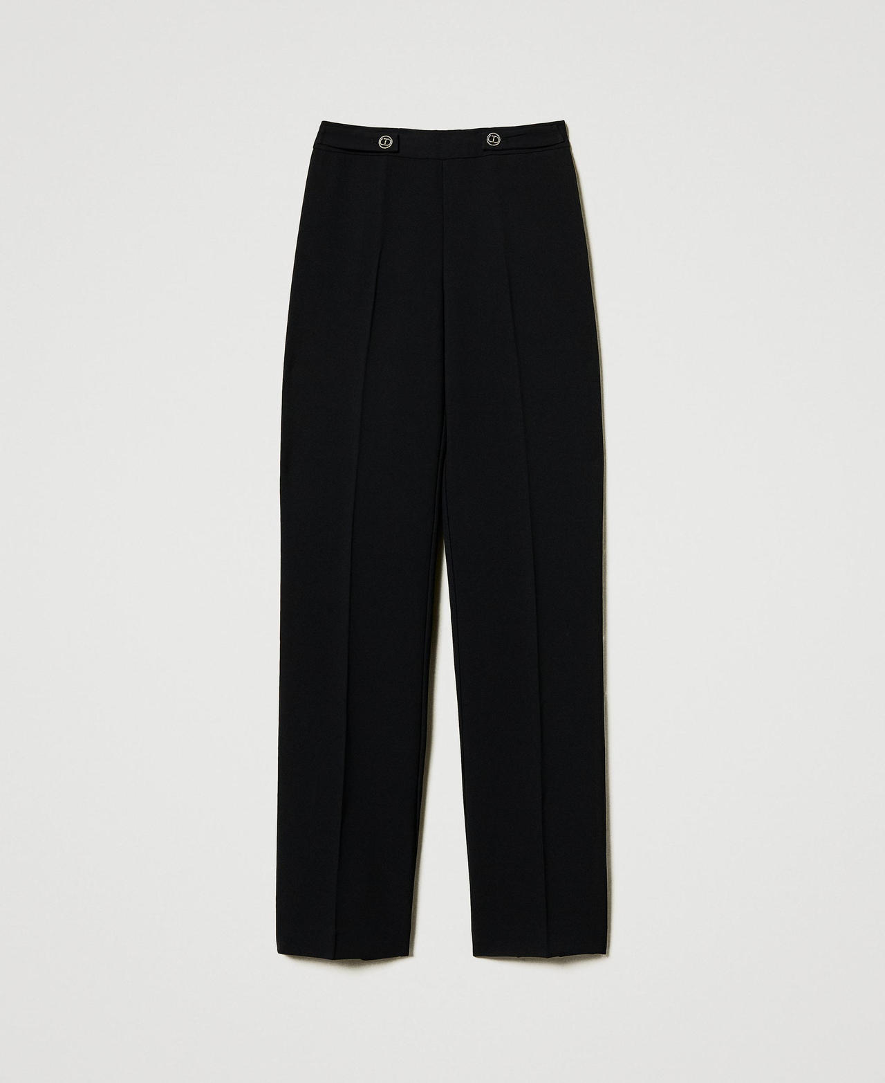 Scee by twin set Pantaloni straight leg in crêpe cady