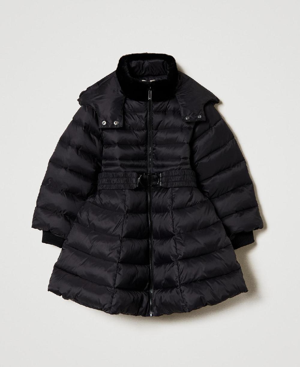 Scee by twin set Piumino trapuntato con cintura Oval T