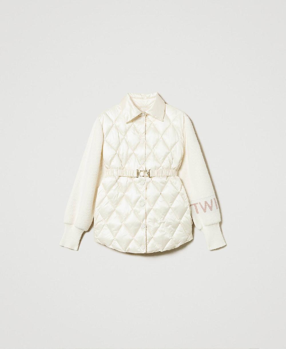 Scee by twin set Piumino trapuntato con maniche in maglia