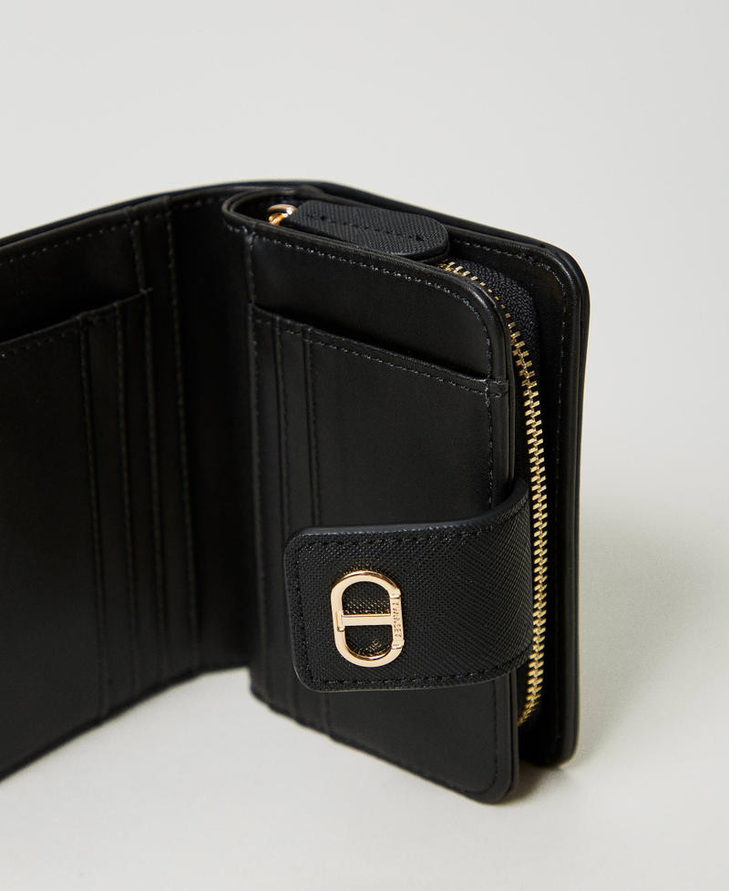 Scee By Twin Set Portafoglio Con Zip E Bottone Oval T