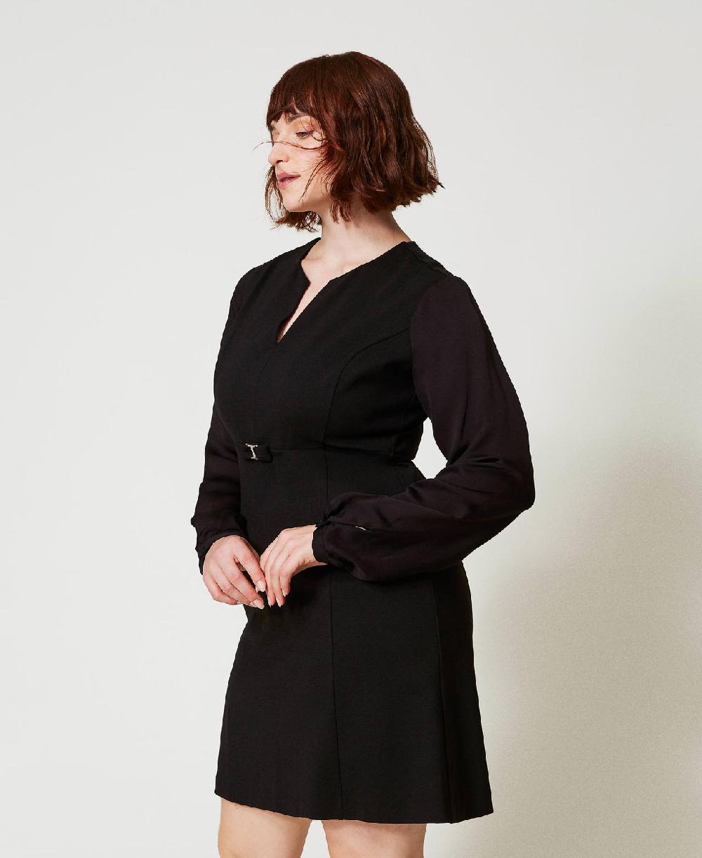 Scee By Twin Set Abito Corto Con Fiocco E Oval T