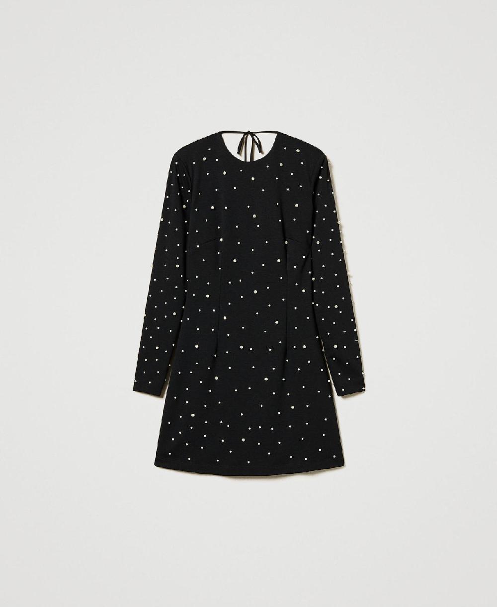 Scee by twin set Abito corto con perle