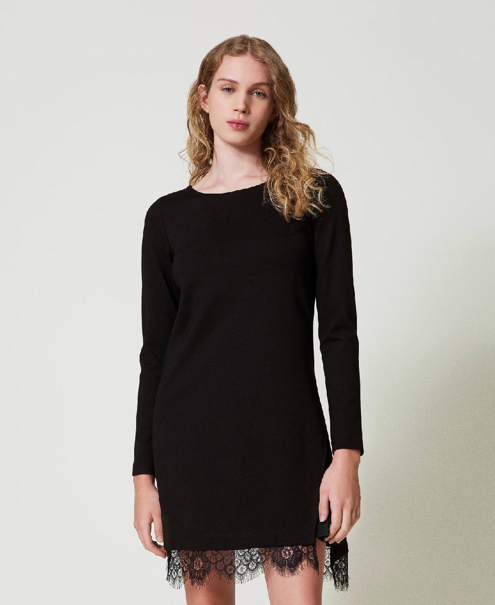 Scee By Twin Set Abito Corto Con Pizzo