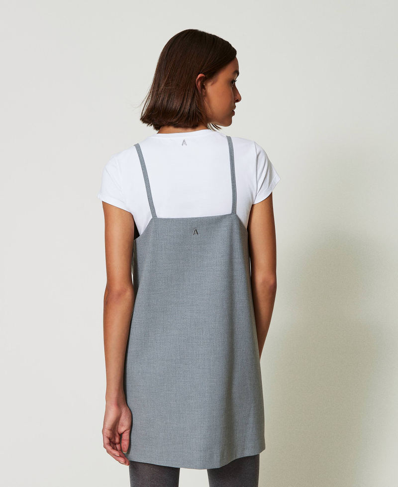 Scee By Twin Set Abito Corto Con Ricami E T-shirt