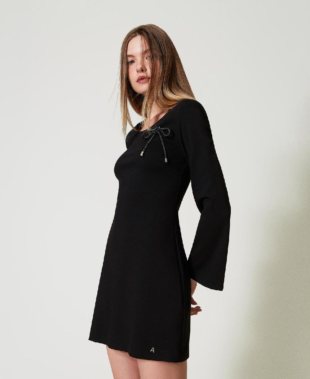 Scee By Twin Set Abito Corto Con Spilla In Strass