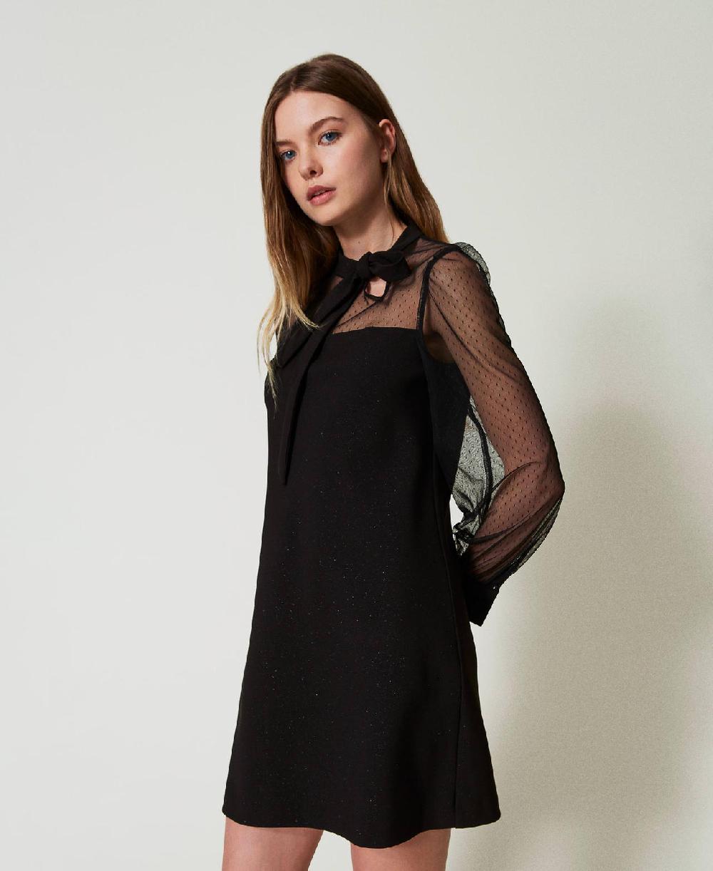 Scee By Twin Set Abito Corto Con Tulle Plumetis