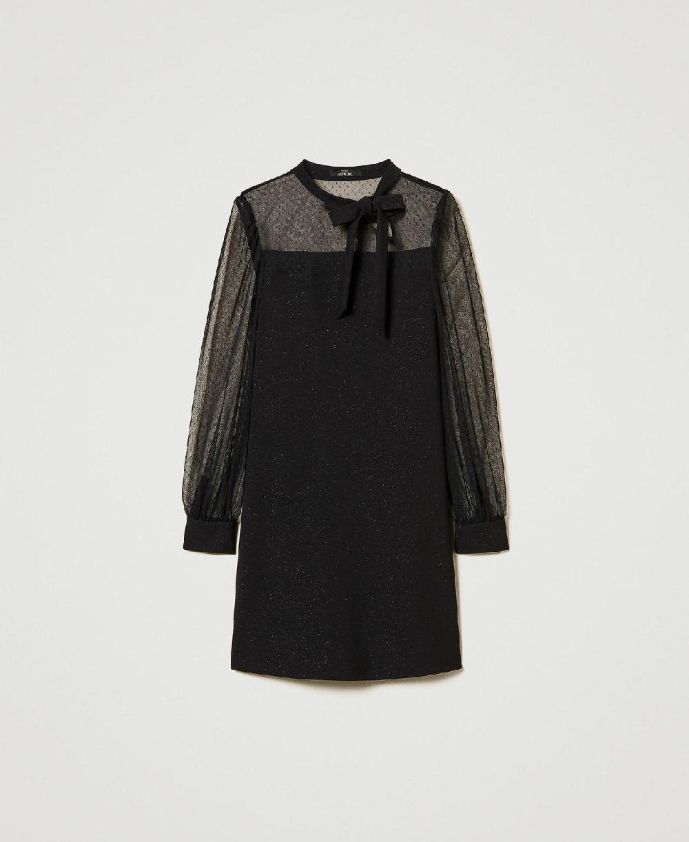 Scee by twin set Abito corto con tulle plumetis