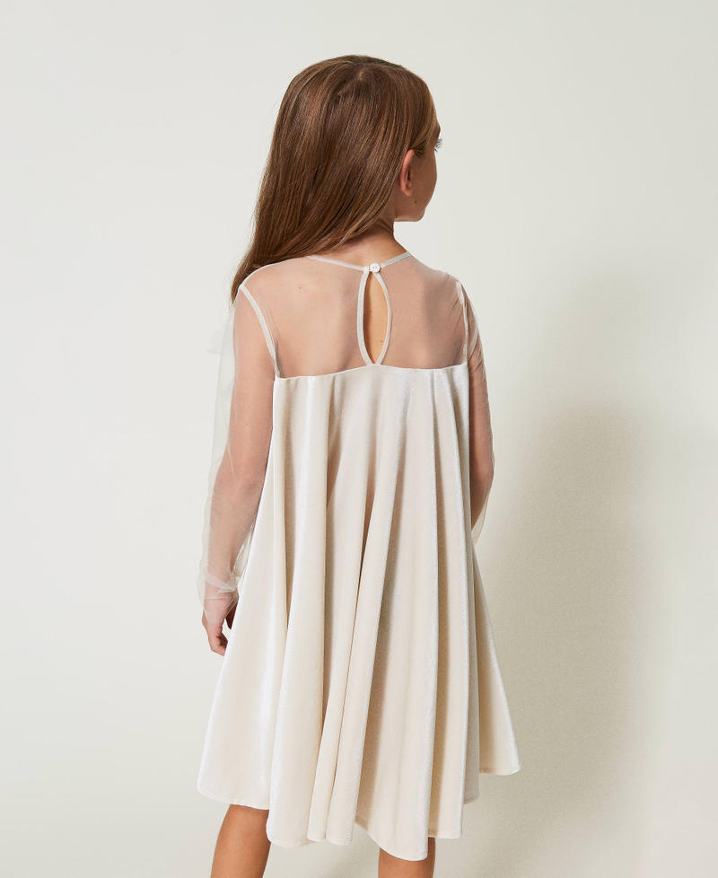 Scee By Twin Set Abito Corto In Ciniglia E Tulle