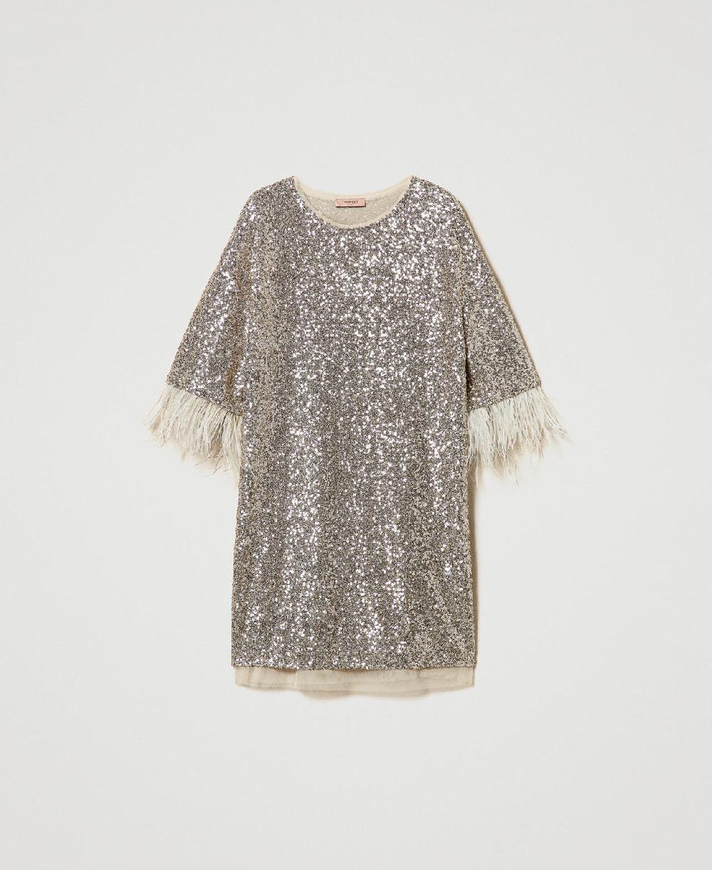 Scee by twin set Abito corto in full paillettes