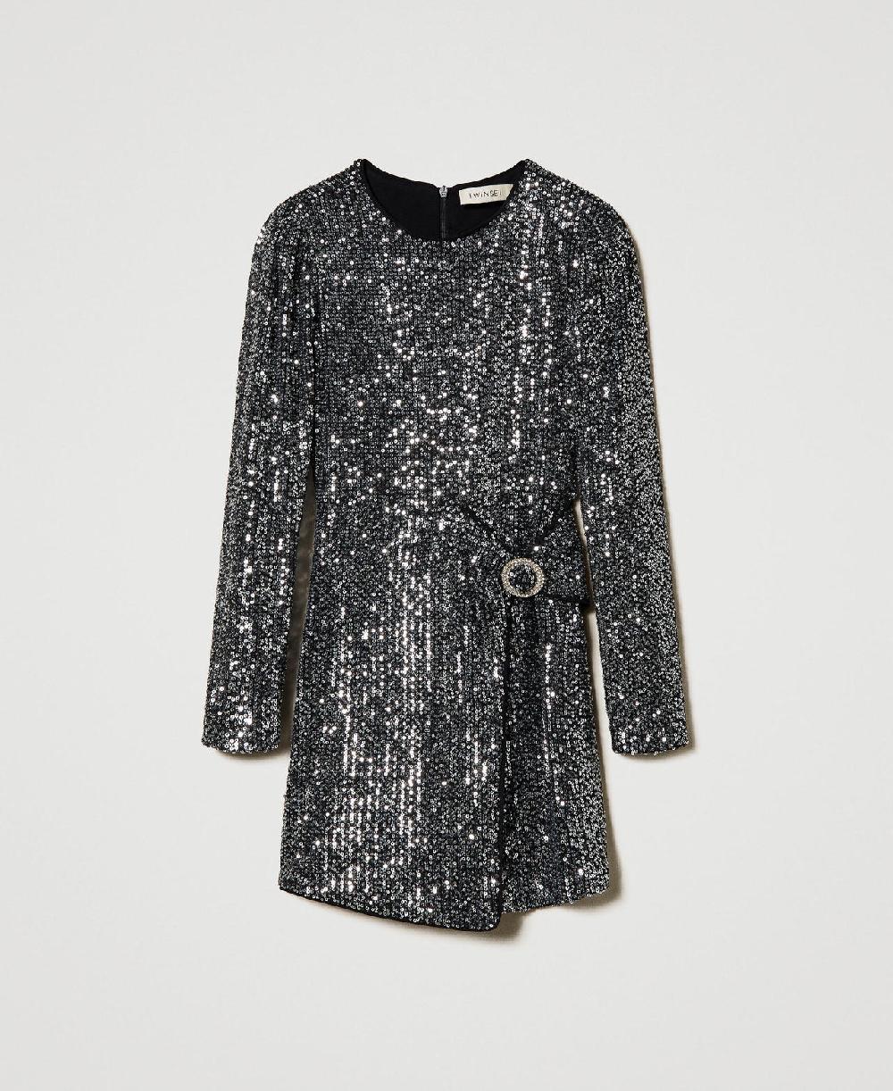 Scee by twin set Abito corto in full paillettes