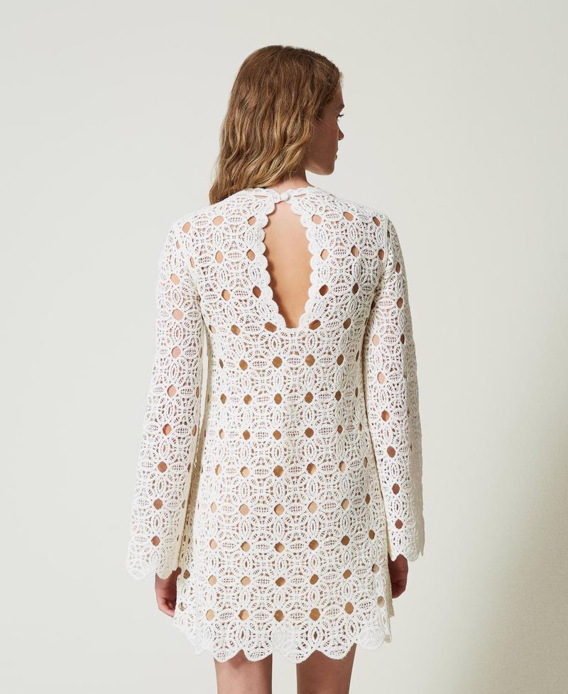 Scee By Twin Set Abito Corto In Maglia Crochet