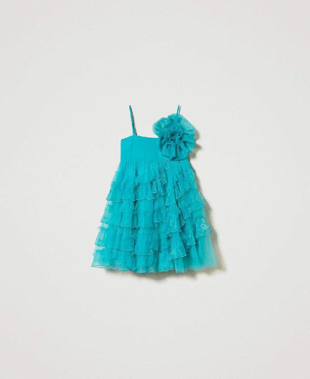 Scee by twin set Abito corto in tulle e organza