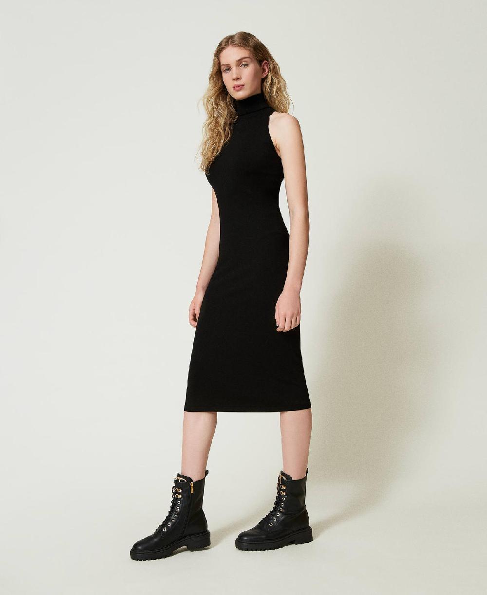 Scee By Twin Set Abito Halter Longuette In Maglia