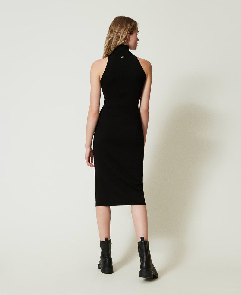 Scee By Twin Set Abito Halter Longuette In Maglia