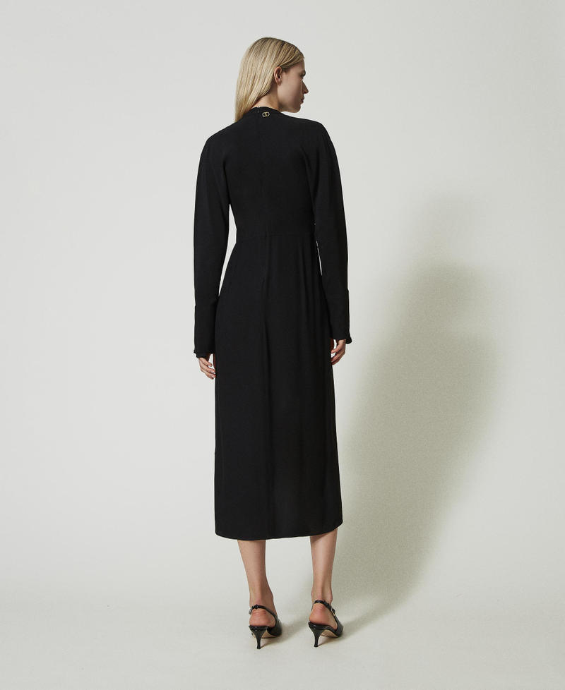 Scee By Twin Set Abito Lungo In Crêpe Georgette