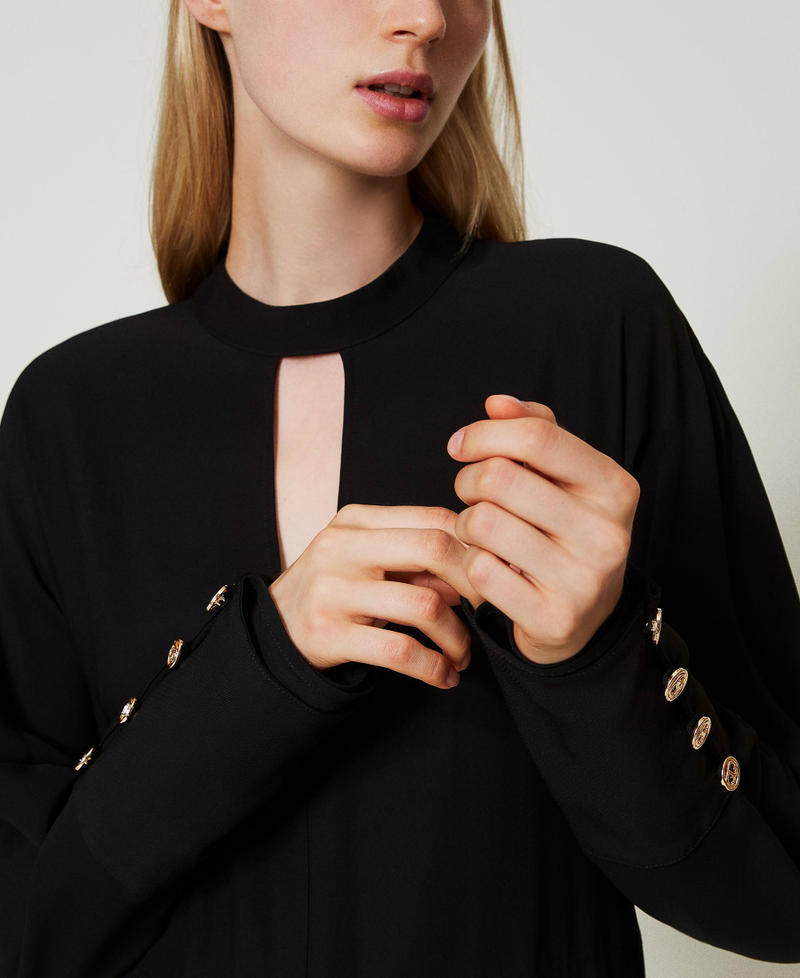 Scee By Twin Set Abito Lungo In Crêpe Georgette