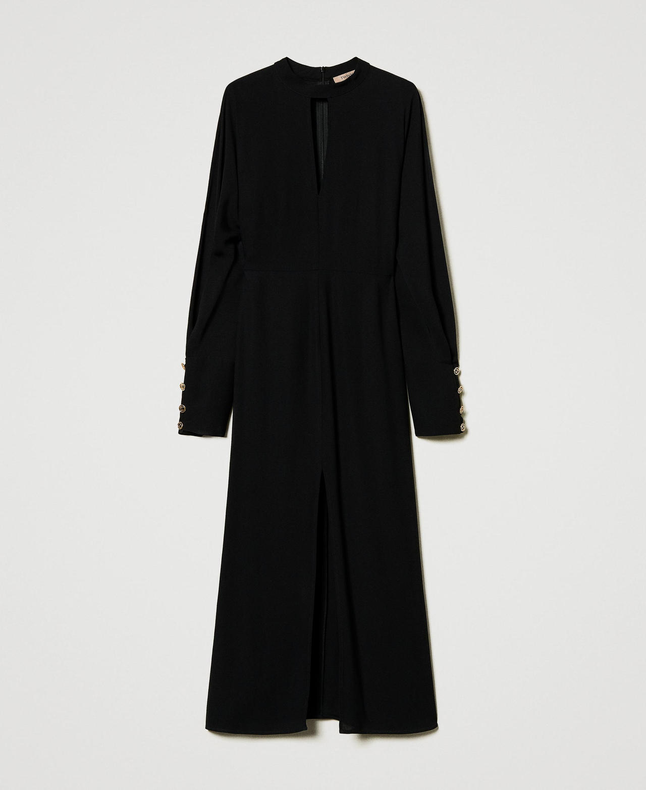 Scee by twin set Abito lungo in crêpe georgette