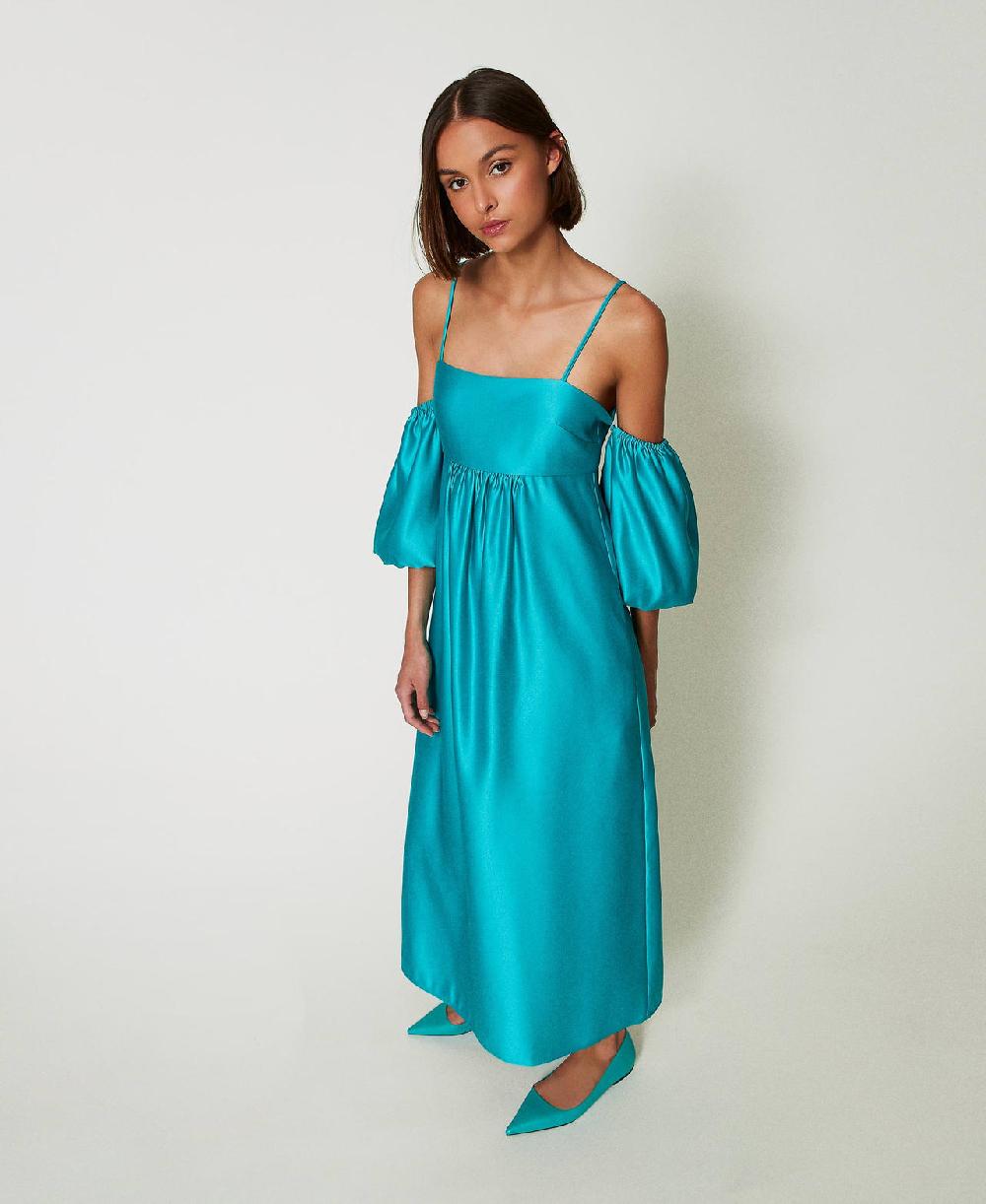 Scee By Twin Set Abito Lungo In Duchesse