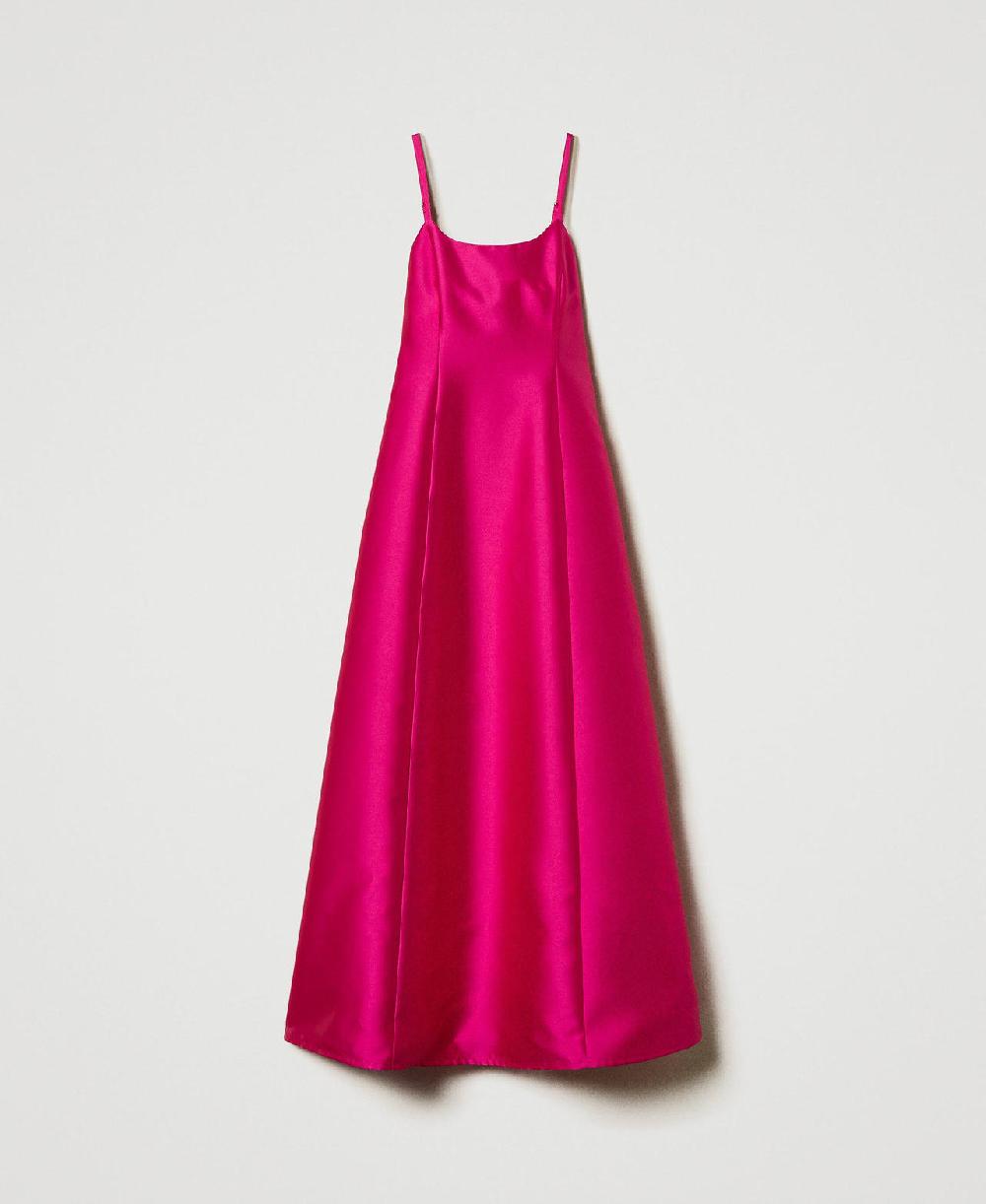 Scee by twin set Abito lungo in twill mikado