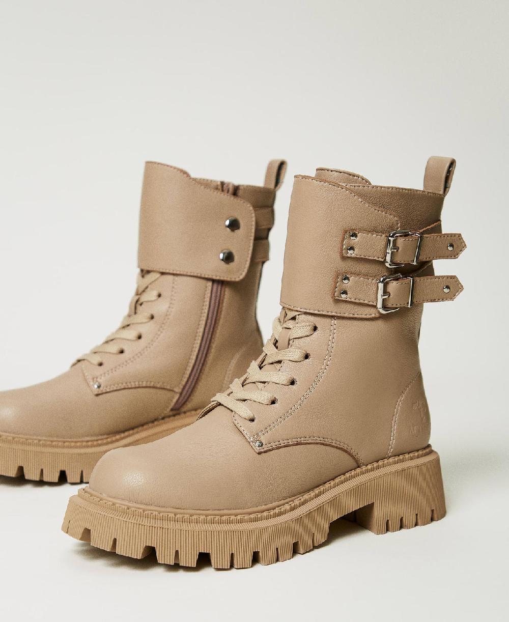 Scee By Twin Set Anfibi MYFO Con Doppio Cinturino