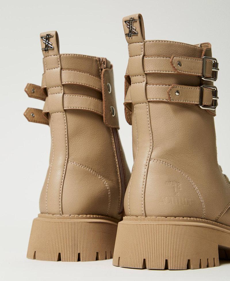 Scee By Twin Set Anfibi MYFO Con Doppio Cinturino