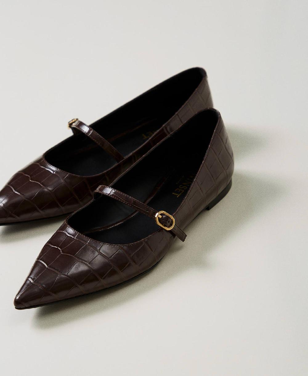 Scee By Twin Set Ballerina A Stampa Cocco