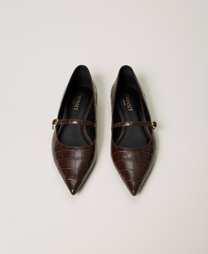 Scee By Twin Set Ballerina A Stampa Cocco