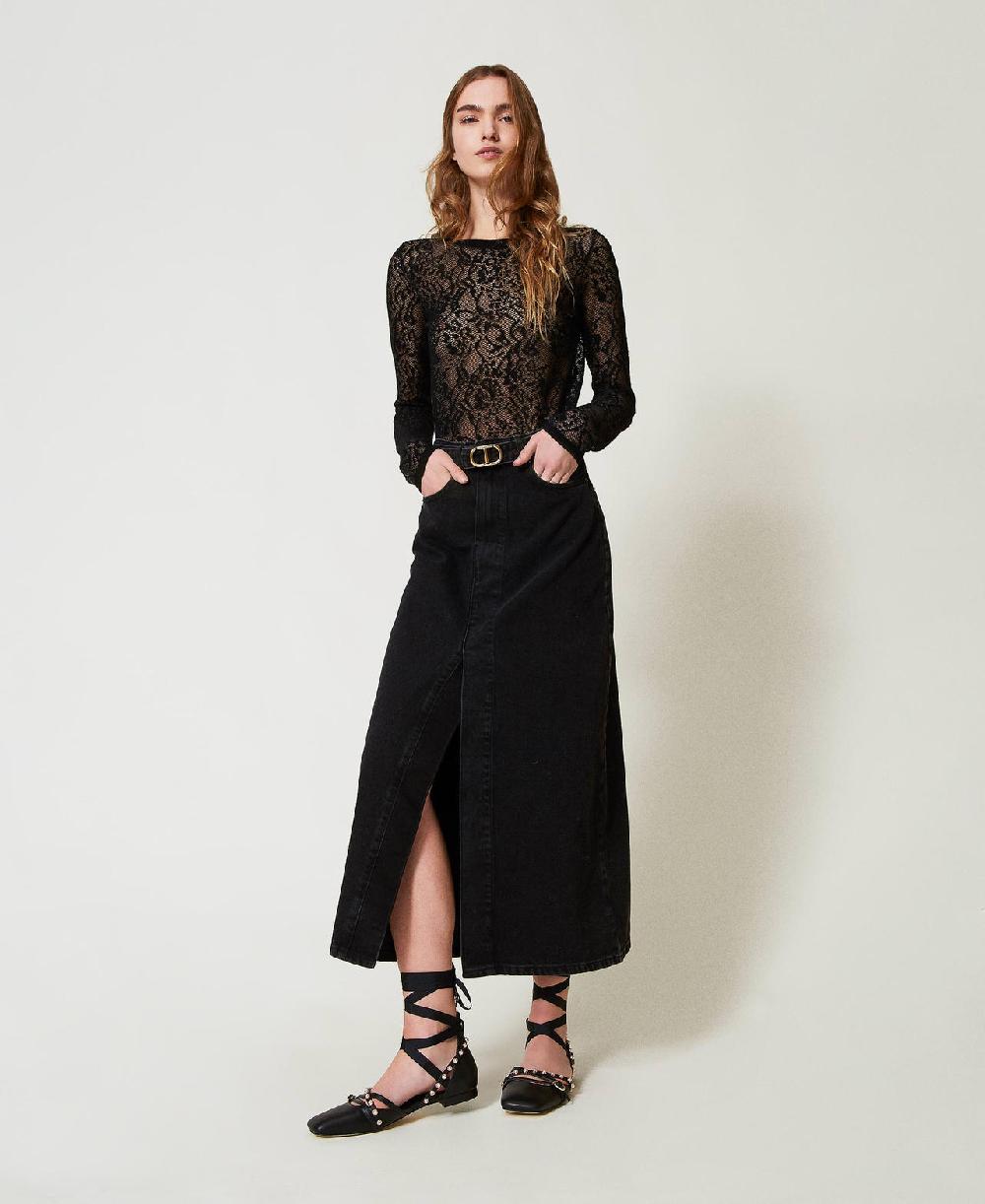 Scee by twin set Ballerine con perle e nastri