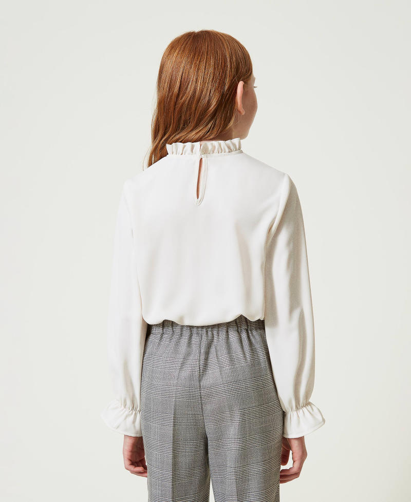 Scee By Twin Set Blusa In Crêpe De Chine Con Jabot