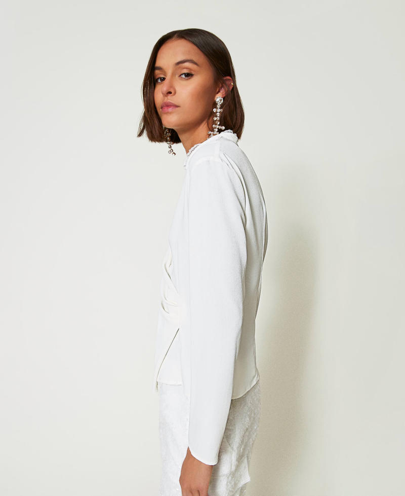 Scee By Twin Set Blusa In Crêpe De Chine Riciclato