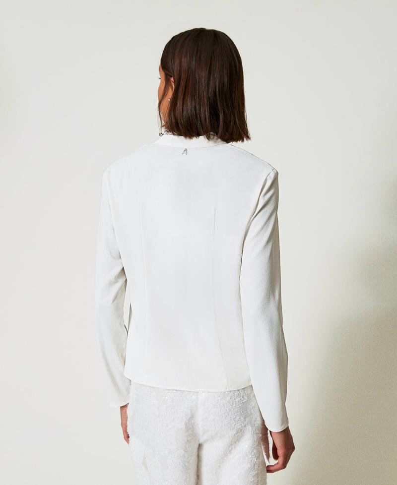 Scee By Twin Set Blusa In Crêpe De Chine Riciclato