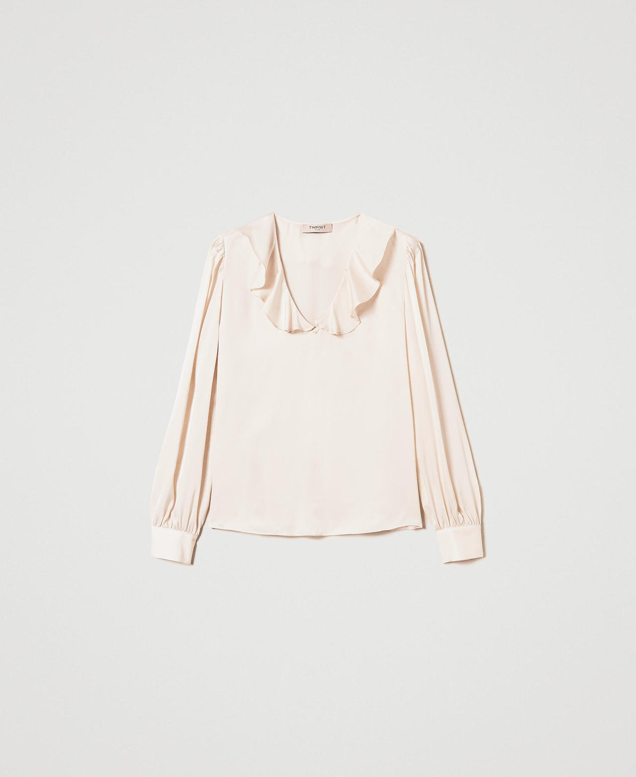 Scee by twin set Blusa in raso con volant