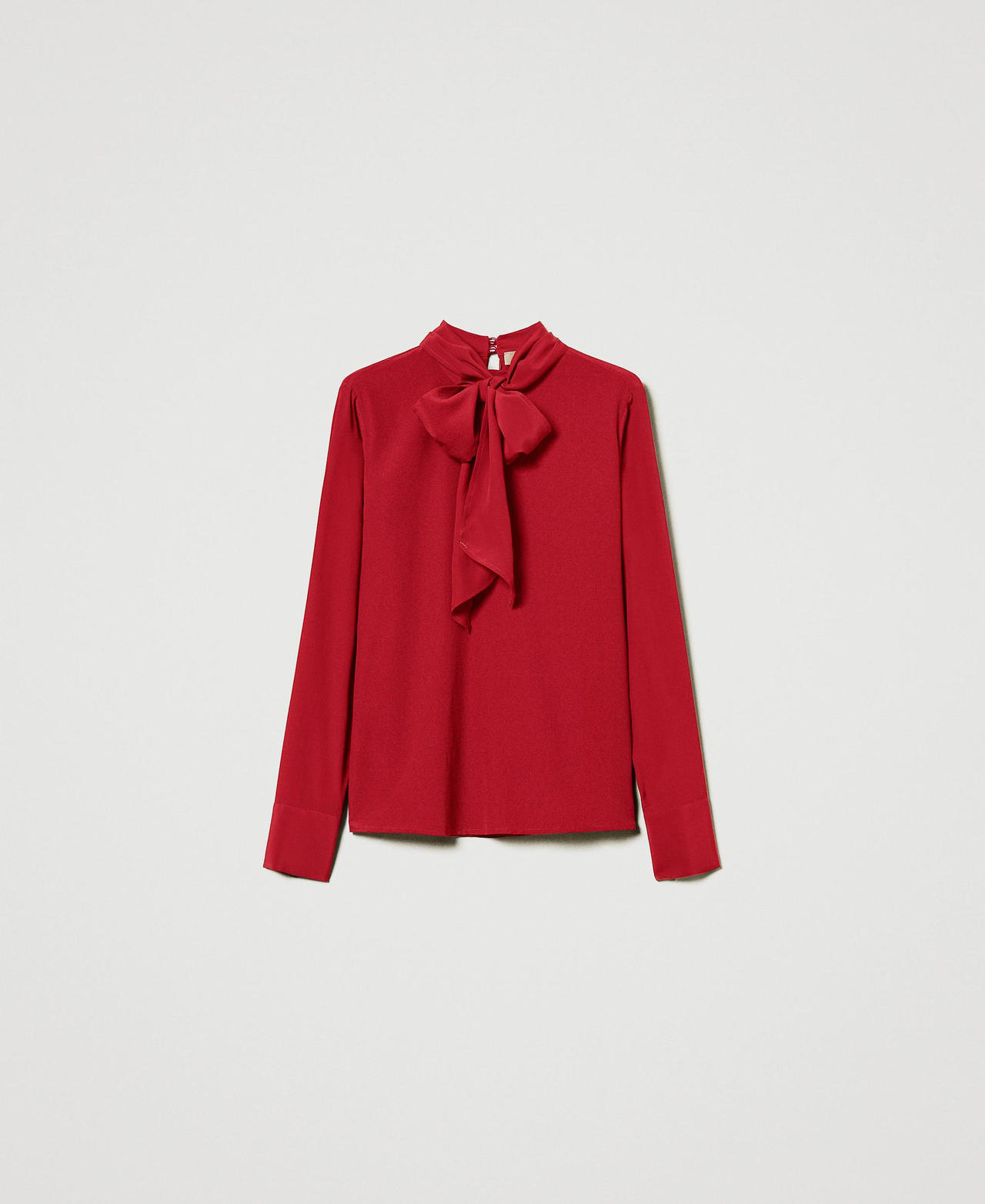 Scee by twin set Blusa misto seta con fiocco