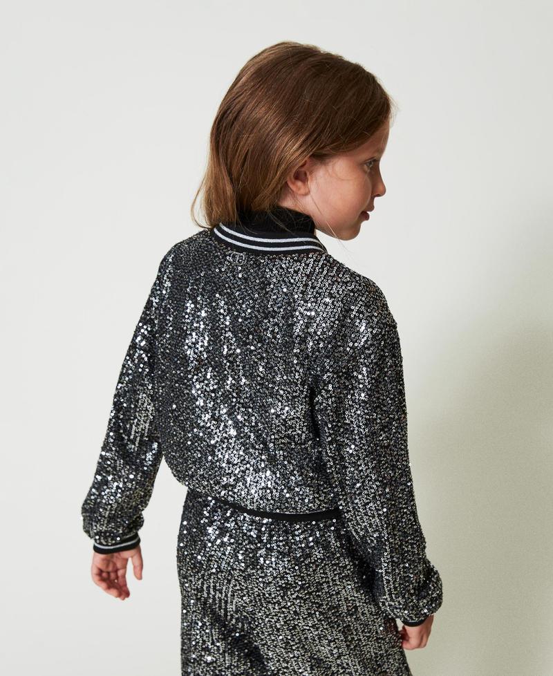 Scee By Twin Set Bomber In Full Paillettes