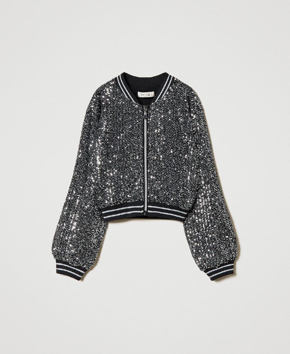 Scee by twin set Bomber in full paillettes