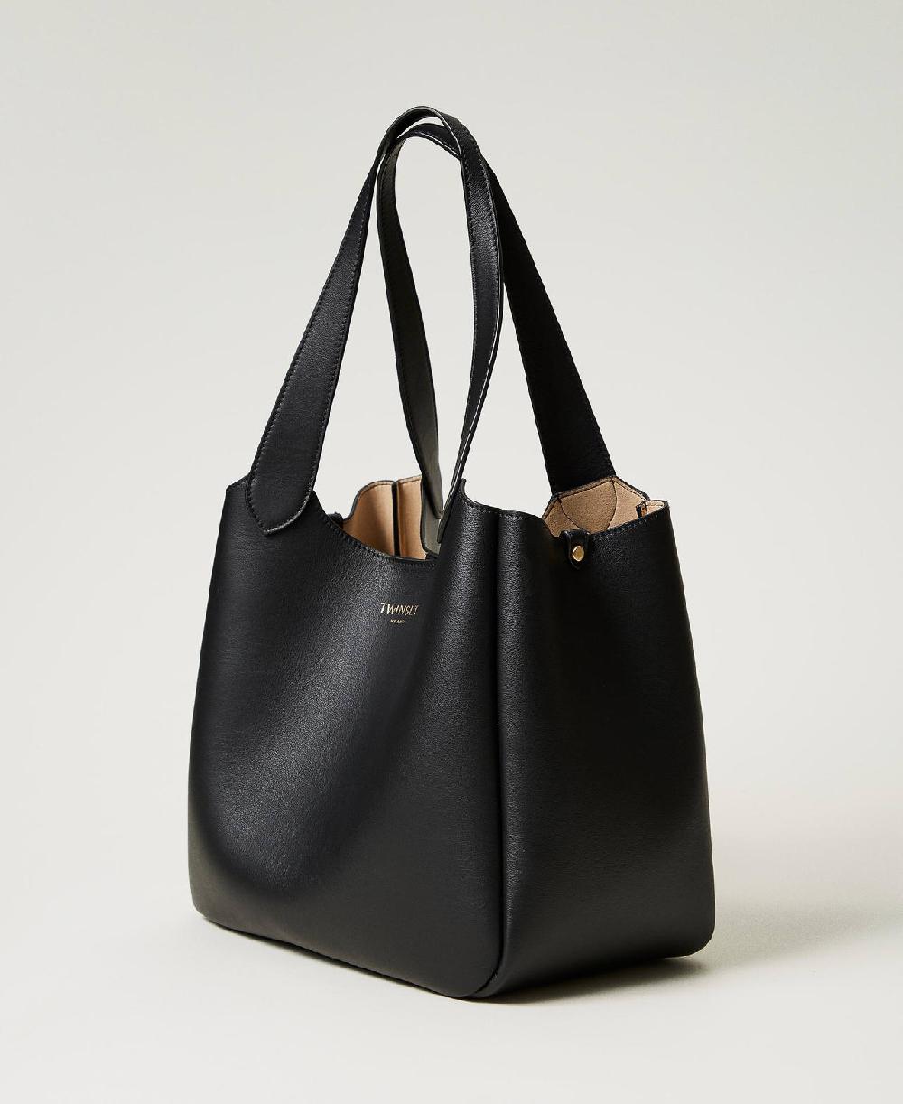 Scee by twin set Borsa shopper ‘Forever’ in pelle