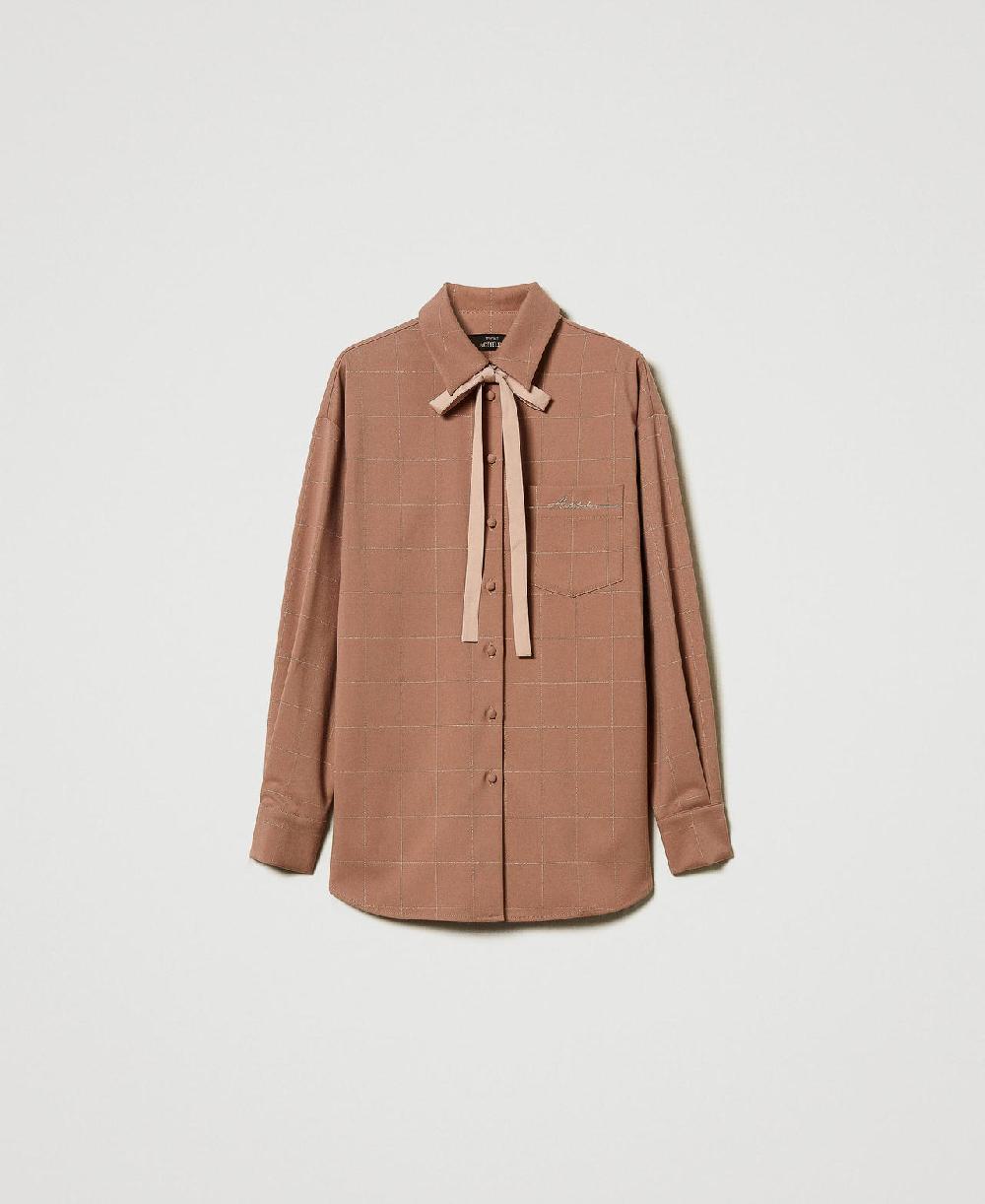 Scee by twin set Camicia check con lurex