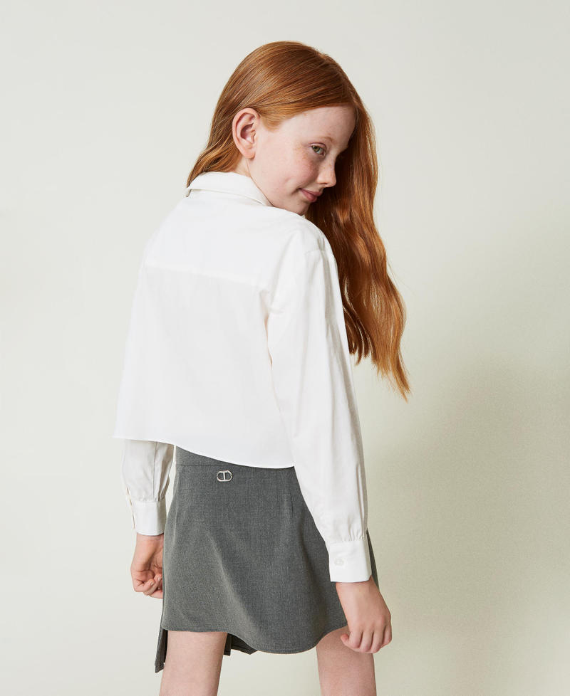 Scee By Twin Set Camicia In Popeline Con Cravatta