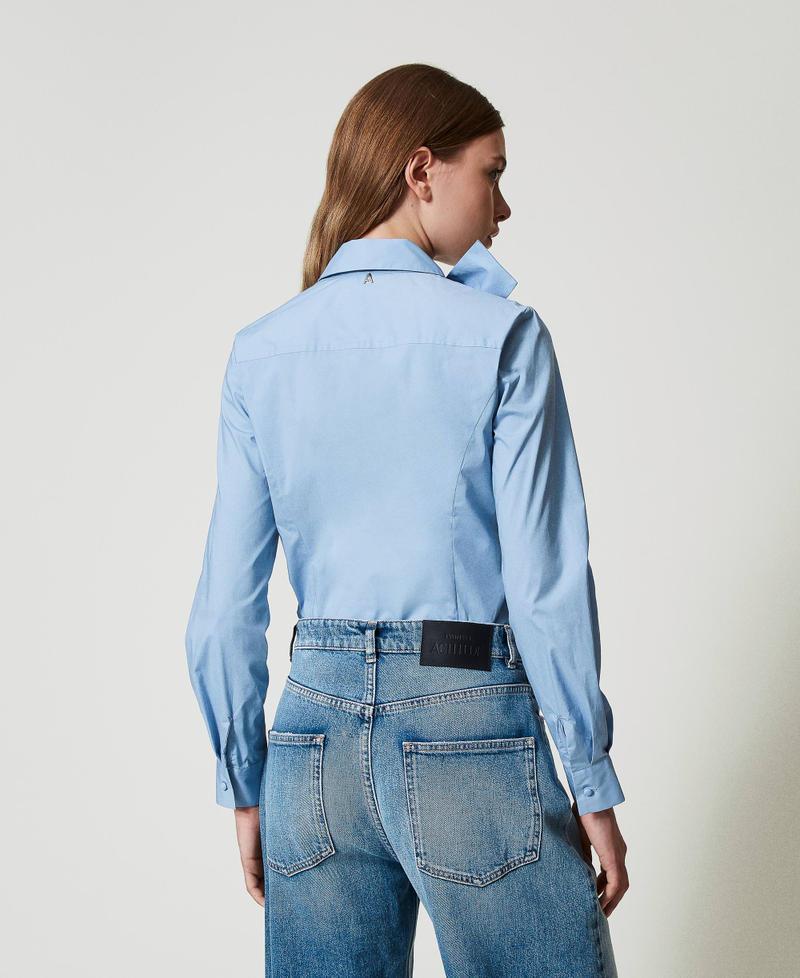 Scee By Twin Set Camicia In Popeline Con Fiocco