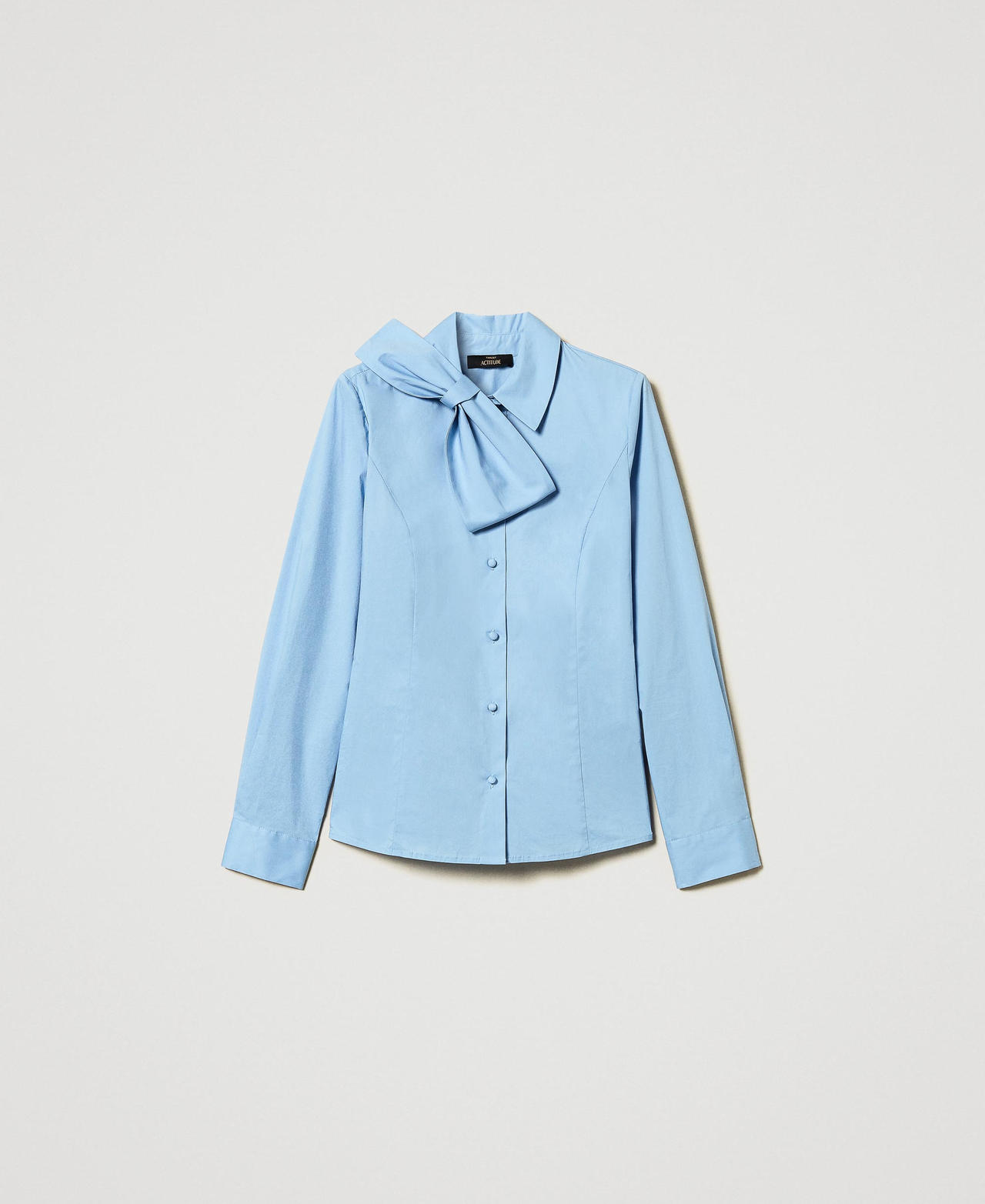 Scee by twin set Camicia in popeline con fiocco