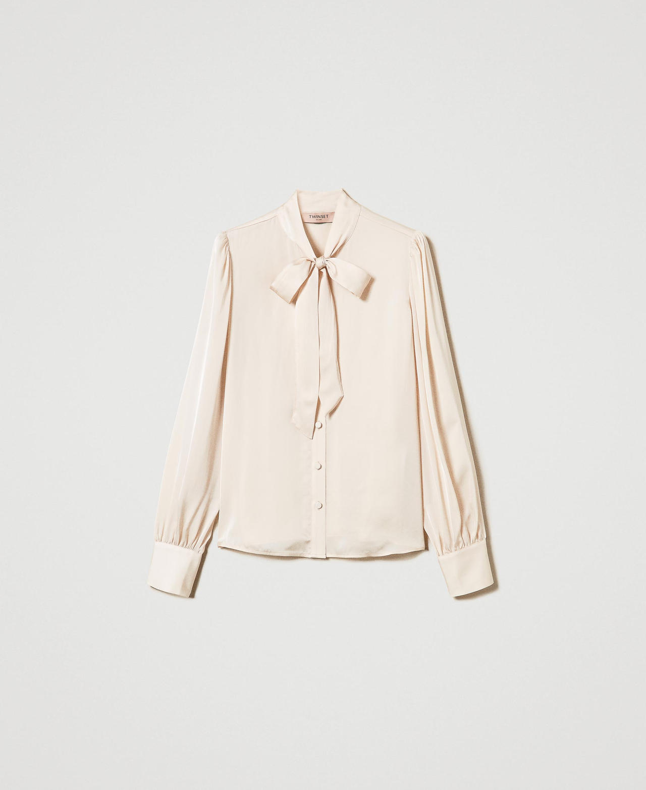 Scee by twin set Camicia in raso con fiocco