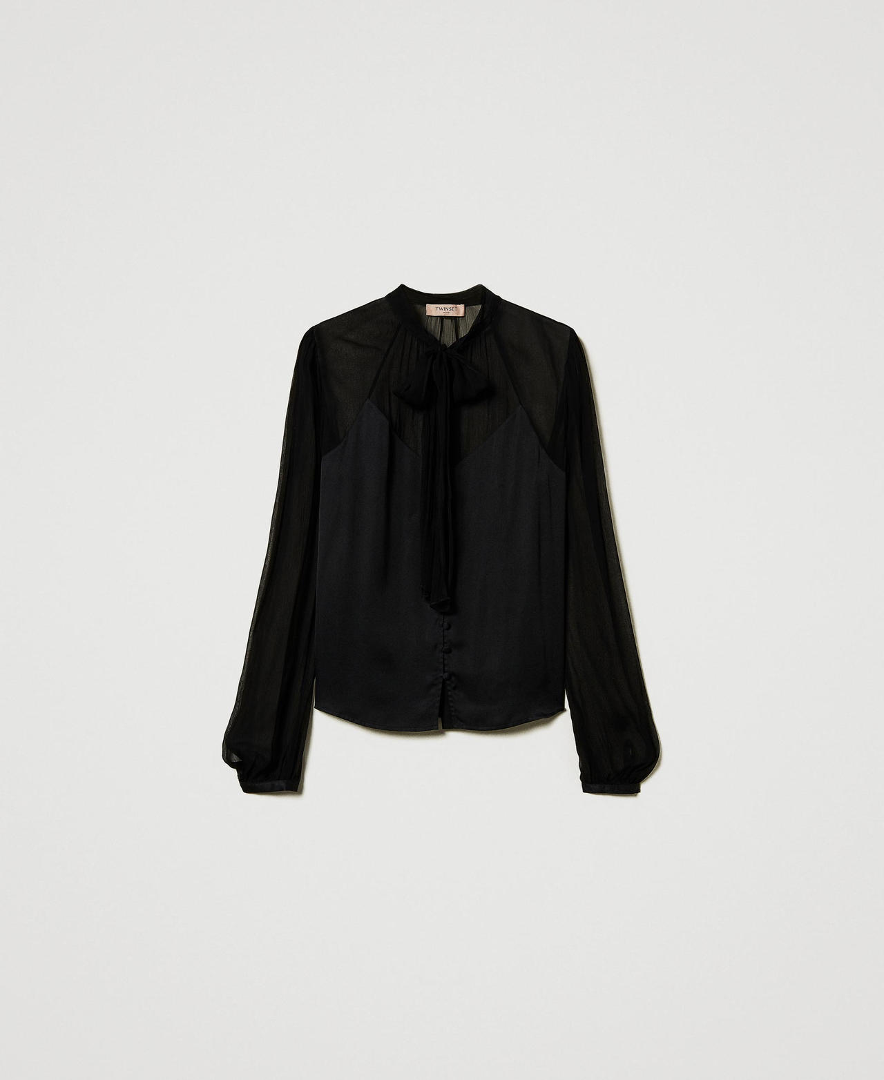 Scee by twin set Camicia in raso e chiffon