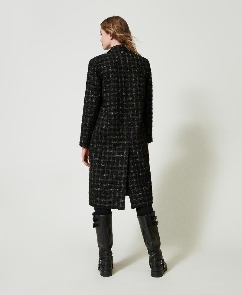 Scee By Twin Set Cappotto Bouclé A Disegno Check