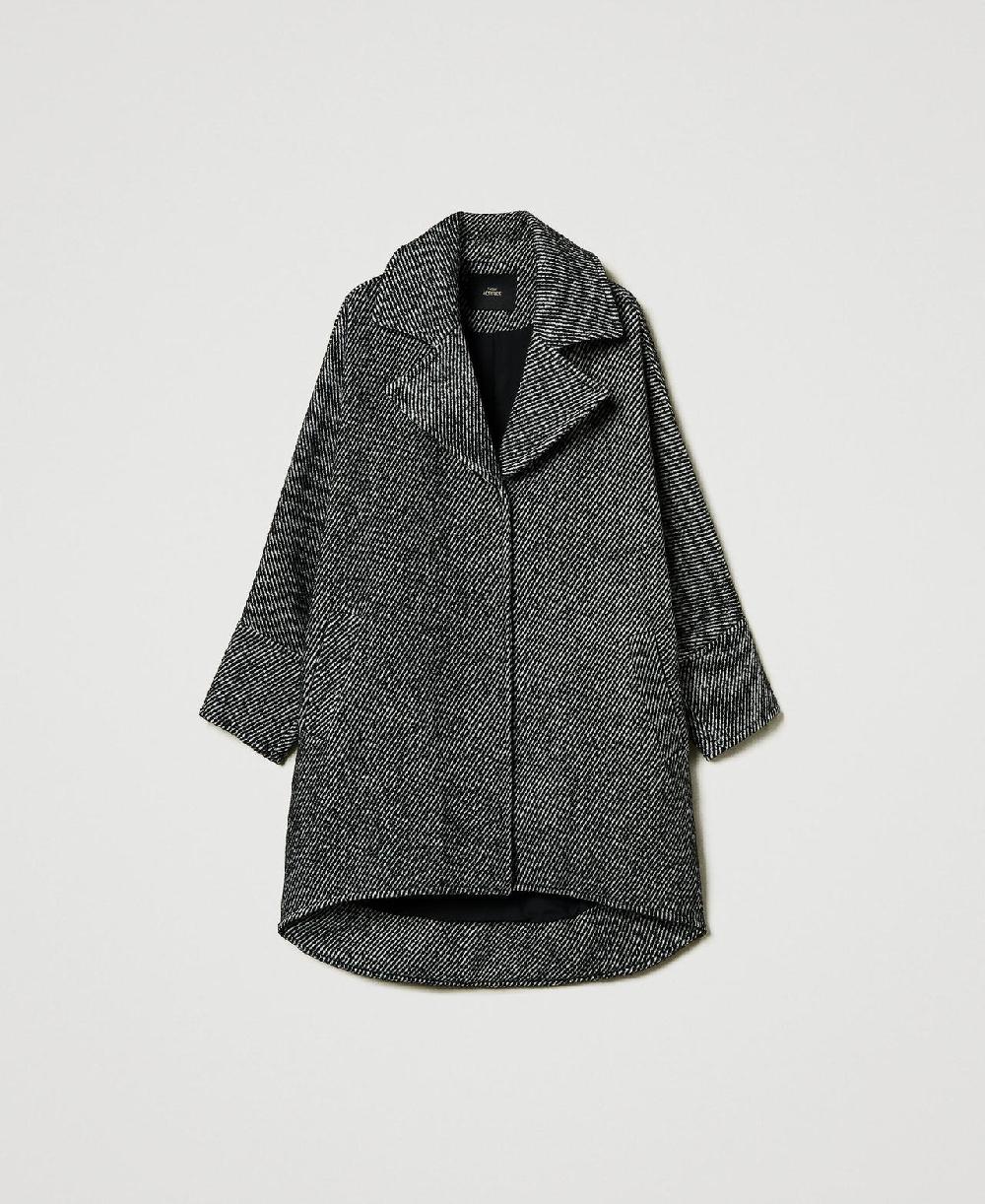 Scee by twin set Cappotto corto in panno bicolor