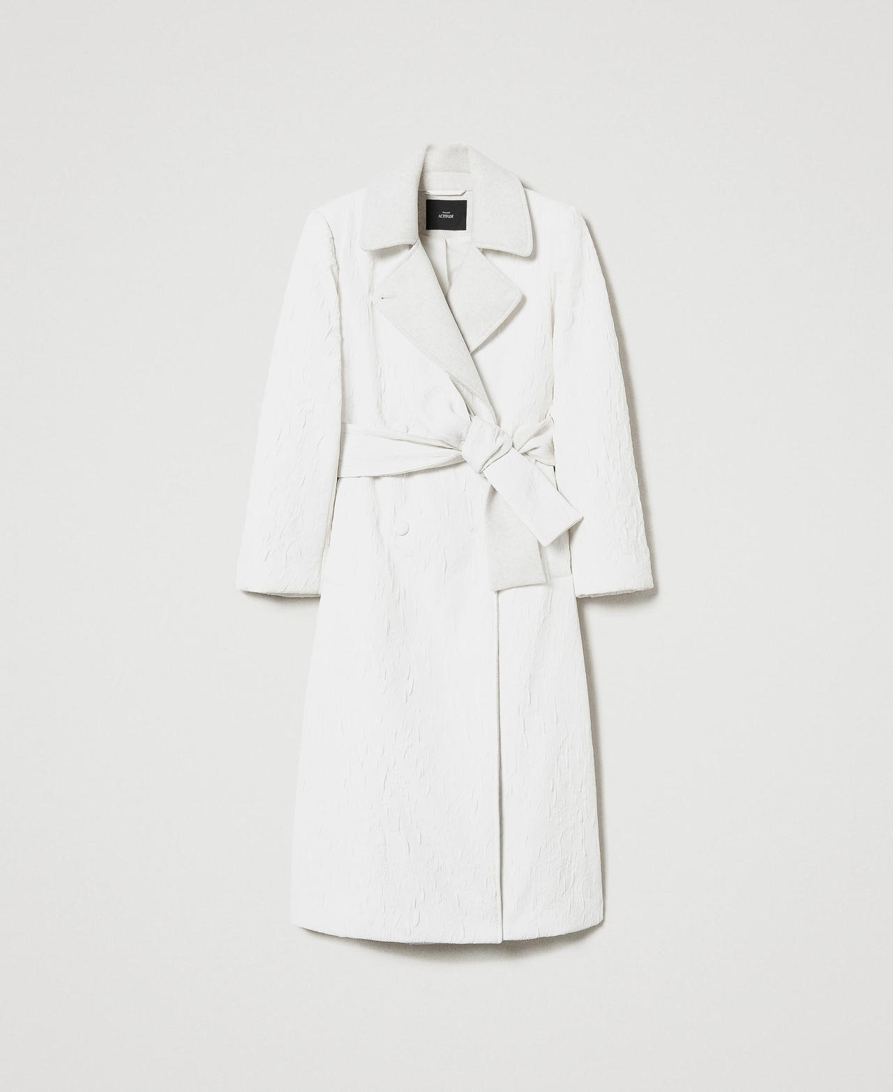 Scee by twin set Cappotto doppiopetto goffrato