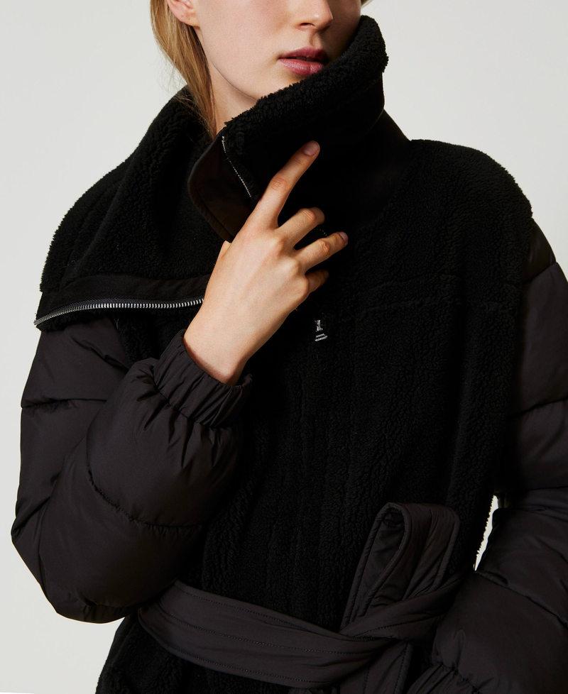 Scee By Twin Set Cappotto Imbottito In Faux Fur