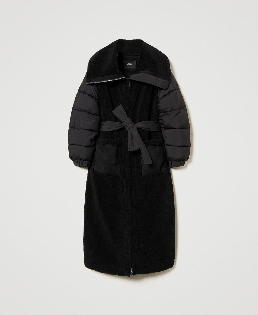 Scee by twin set Cappotto imbottito in faux fur